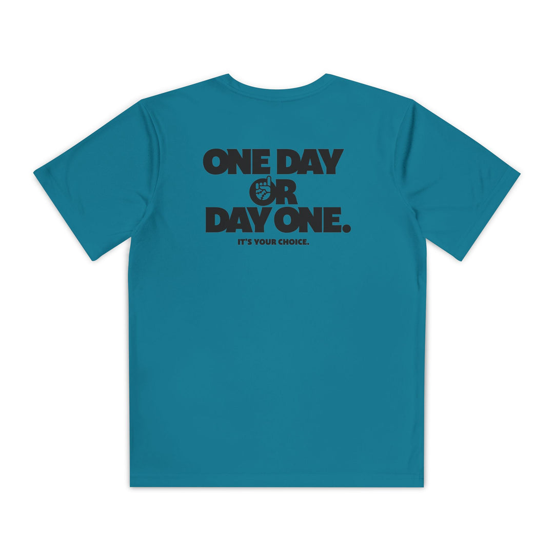 Kids One Day or Day One Dry Fit Tee - Rake Baseball Company - RAKE BASEBALL | BASEBALL T-SHIRT | BASEBALL CLOTHING | GOOD VIBES ONLY