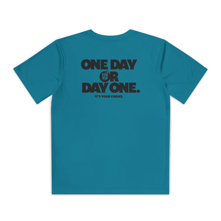 Kids One Day or Day One Dry Fit Tee - Rake Baseball Company - RAKE BASEBALL | BASEBALL T-SHIRT | BASEBALL CLOTHING | GOOD VIBES ONLY