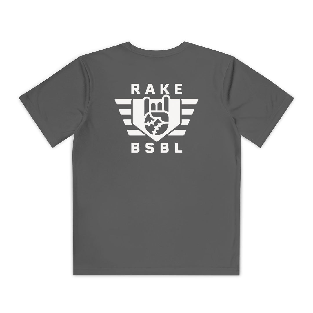 Kids Rake Flag Dry Fit Tee - Rake Baseball Company - RAKE BASEBALL | BASEBALL T-SHIRT | BASEBALL CLOTHING | GOOD VIBES ONLY