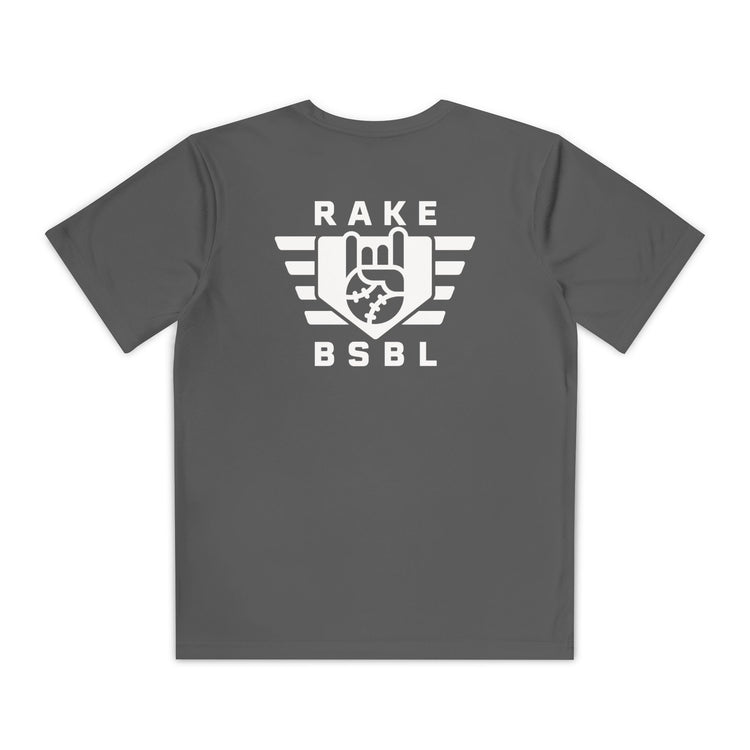 Kids Rake Flag Dry Fit Tee - Rake Baseball Company - RAKE BASEBALL | BASEBALL T-SHIRT | BASEBALL CLOTHING | GOOD VIBES ONLY