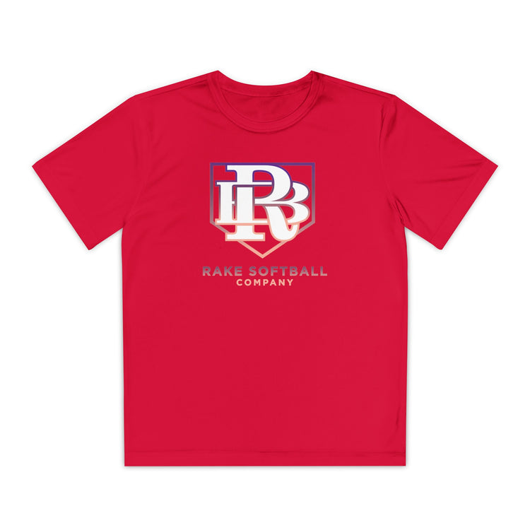 Kids RB Homeplate Softball Dry Fit Tee - Rake Baseball Company - RAKE BASEBALL | BASEBALL T-SHIRT | BASEBALL CLOTHING | GOOD VIBES ONLY