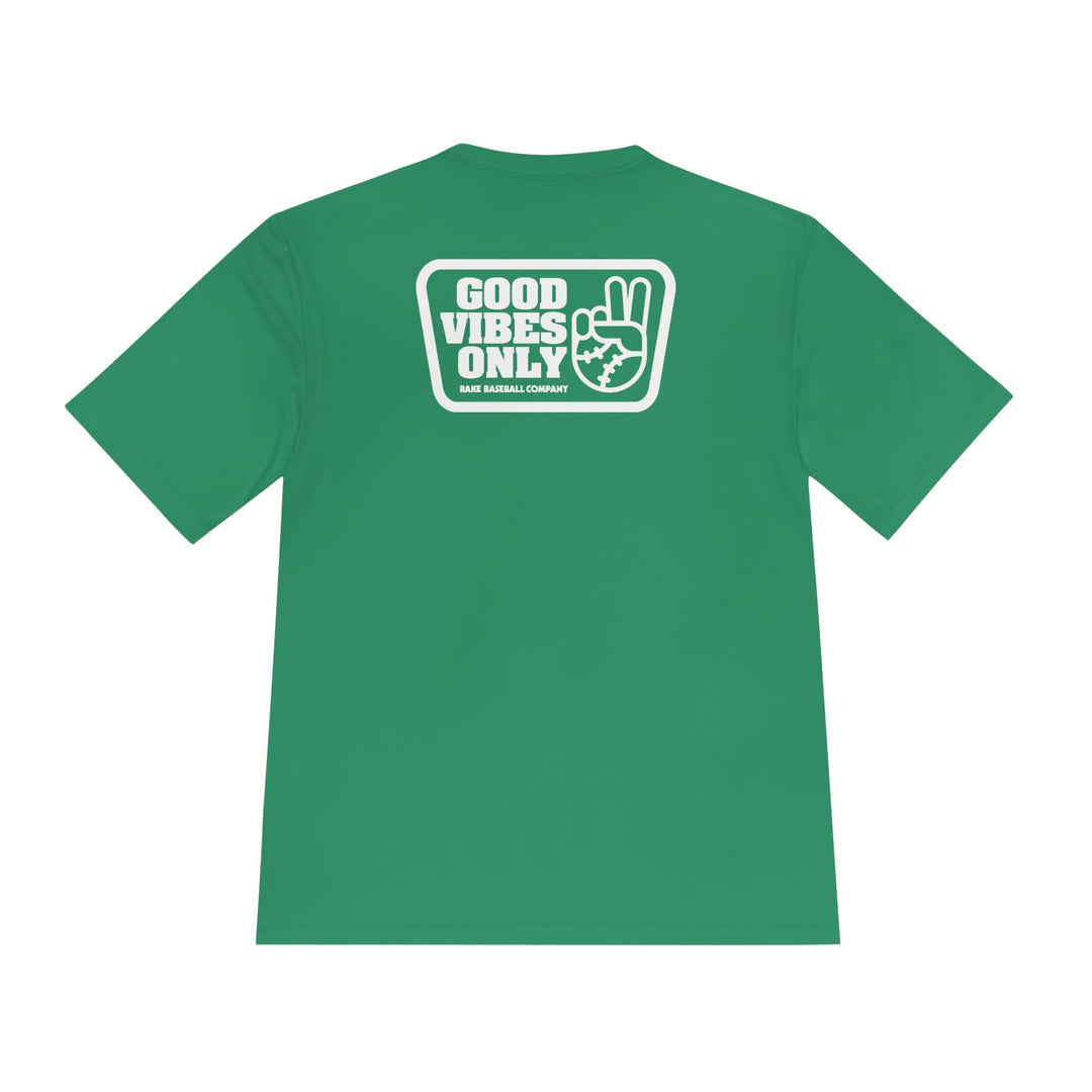 Good Vibes Only Box Dry Dit Tee - Rake Baseball Company - RAKE BASEBALL | BASEBALL T-SHIRT | BASEBALL CLOTHING | GOOD VIBES ONLY