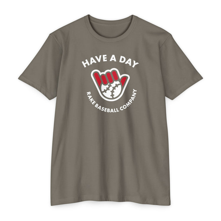 Have A Day Baseball Tee - Rake Baseball Company - RAKE BASEBALL | BASEBALL T-SHIRT | BASEBALL CLOTHING | GOOD VIBES ONLY