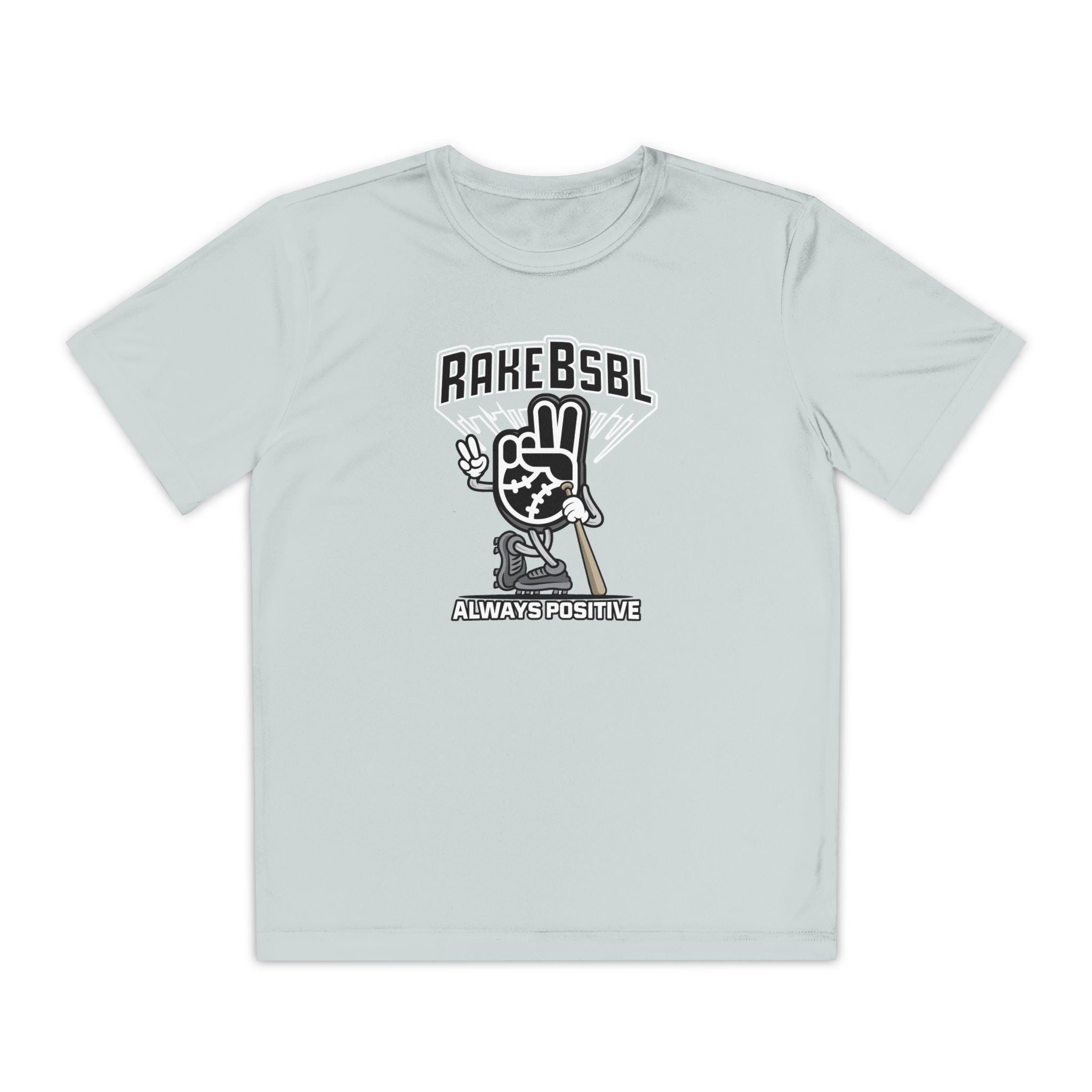 Kids Always Positive Vibes Dry Fit Tee - Rake Baseball Company - RAKE BASEBALL | BASEBALL T-SHIRT | BASEBALL CLOTHING | GOOD VIBES ONLY