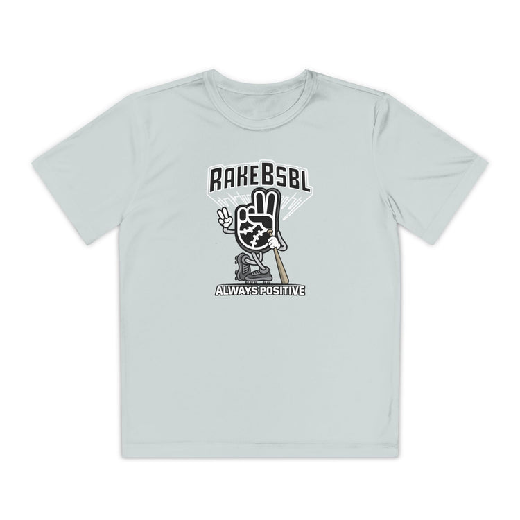 Kids Always Positive Vibes Dry Fit Tee - Rake Baseball Company - RAKE BASEBALL | BASEBALL T-SHIRT | BASEBALL CLOTHING | GOOD VIBES ONLY