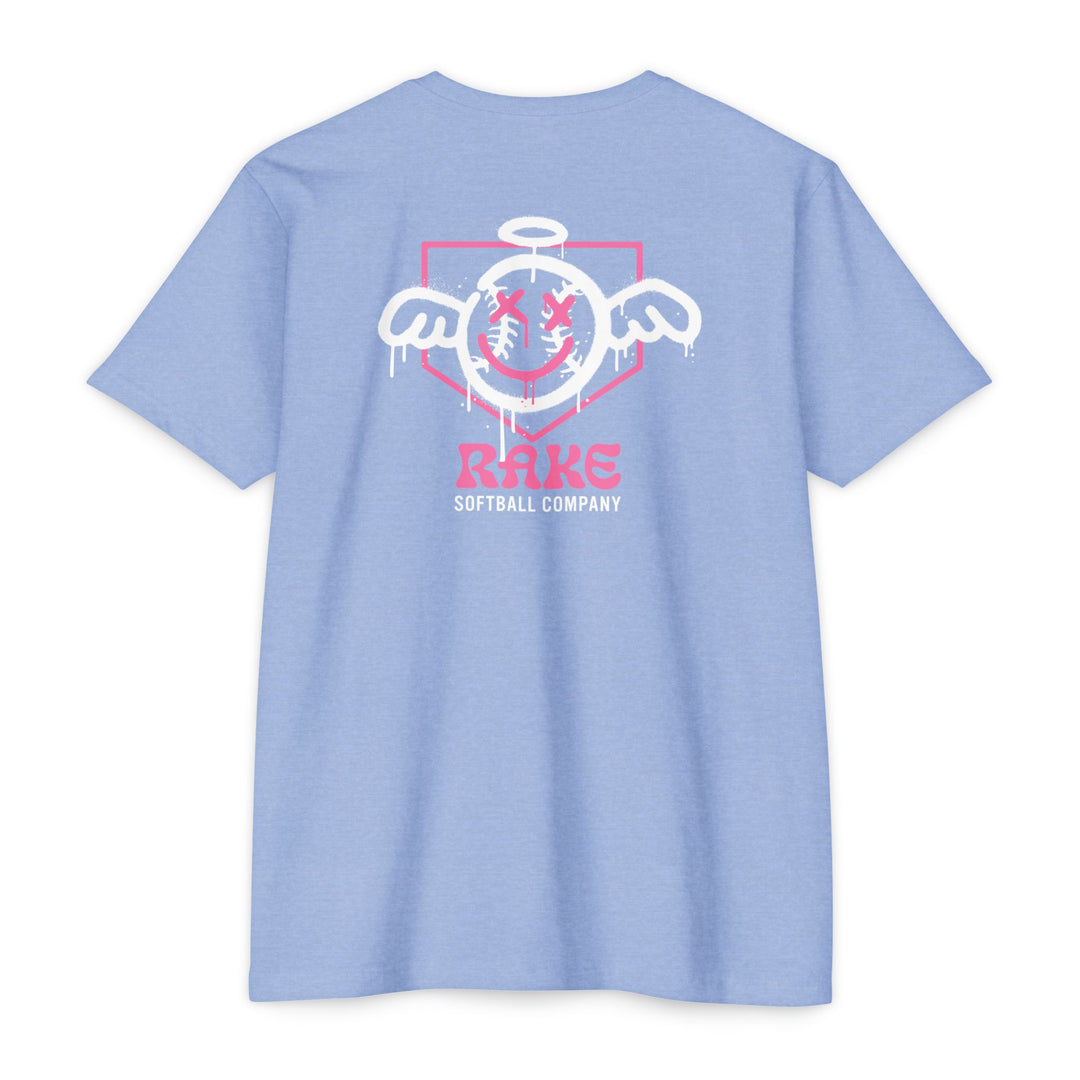 She Angel Drip Softball Tee - Rake Baseball Company - RAKE BASEBALL | BASEBALL T-SHIRT | BASEBALL CLOTHING | GOOD VIBES ONLY