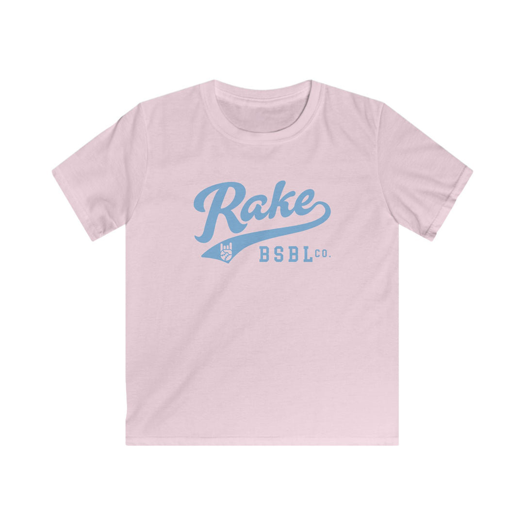 Kids Rake Light Blue Script Tee