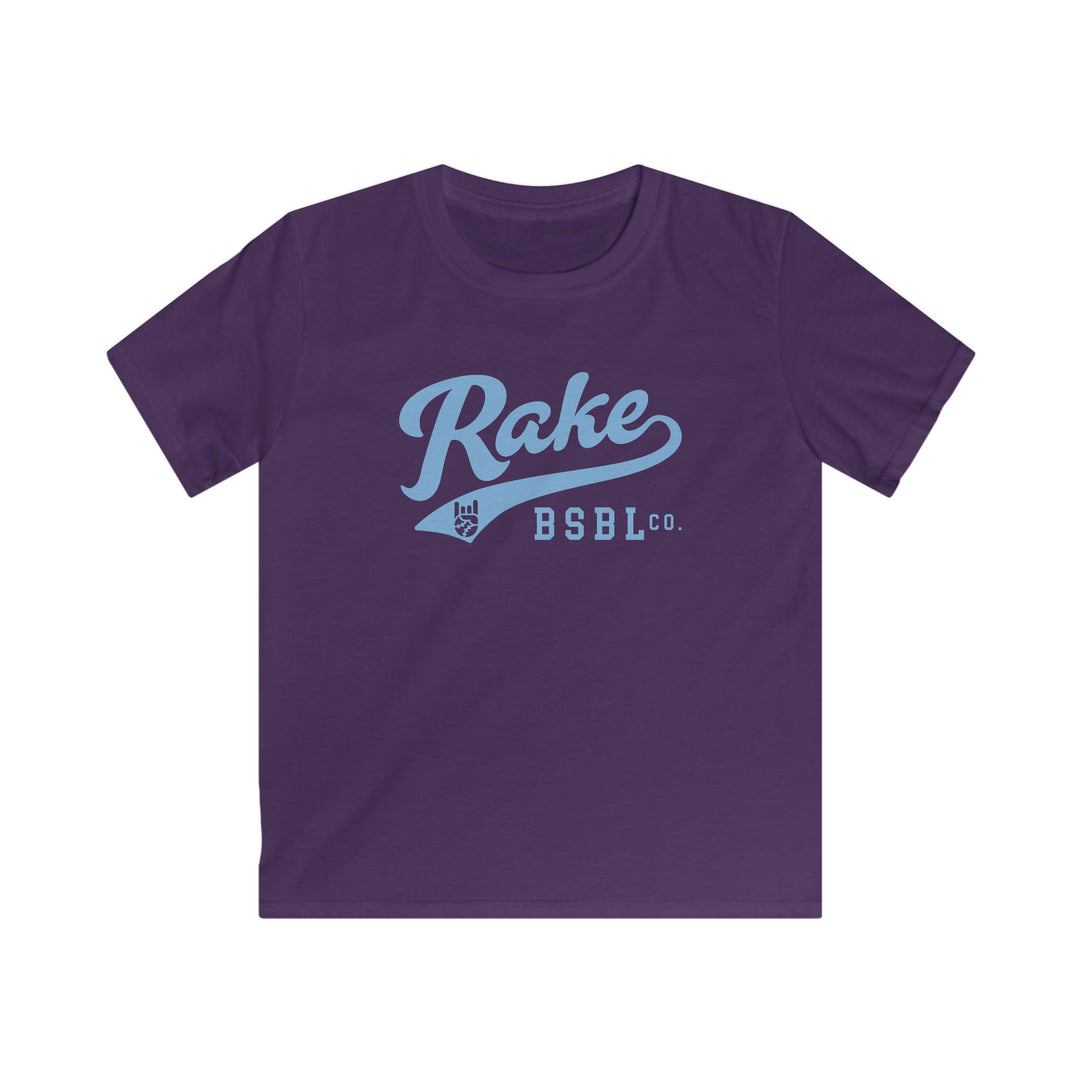 Kids Rake Light Blue Script Tee
