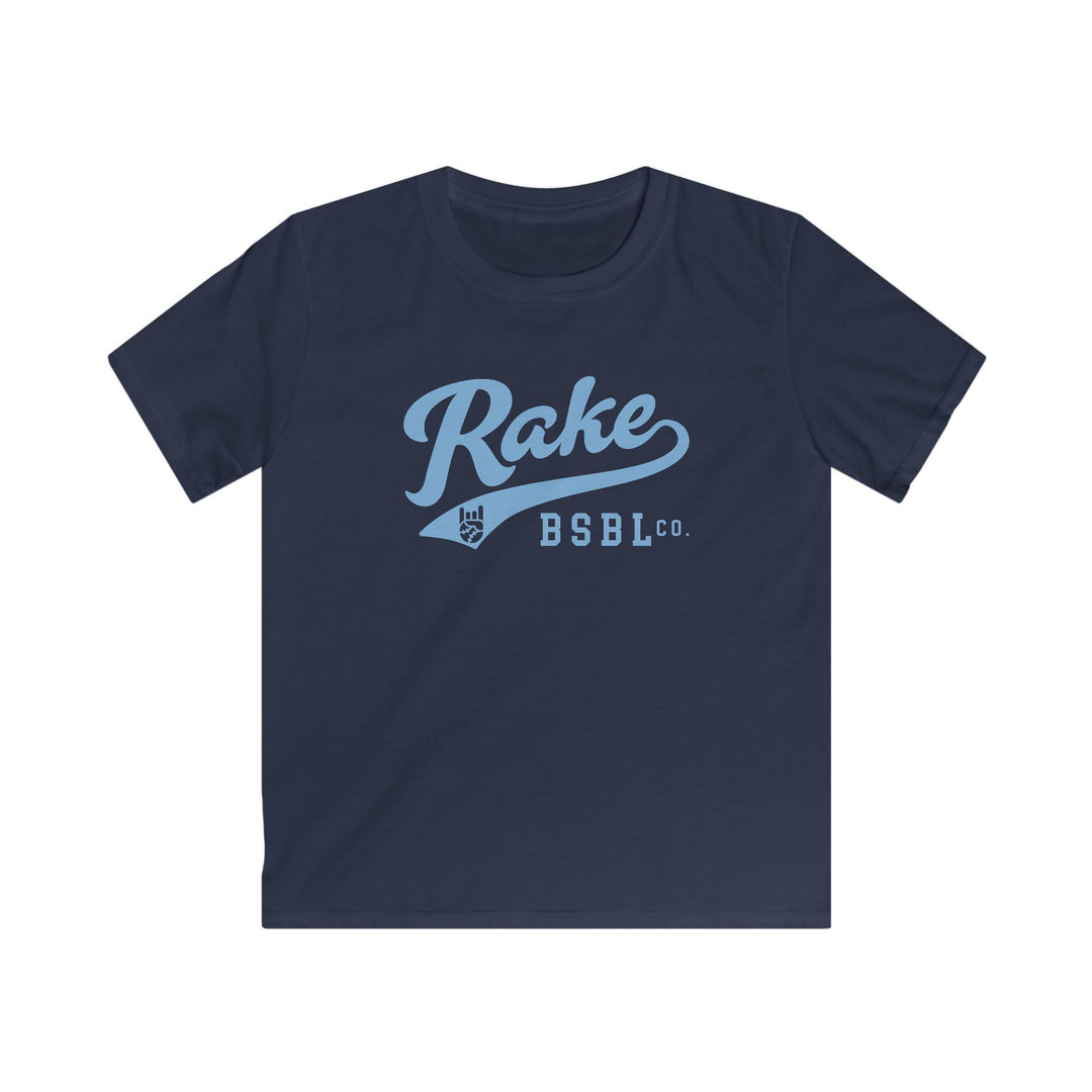 Kids Rake Light Blue Script Tee