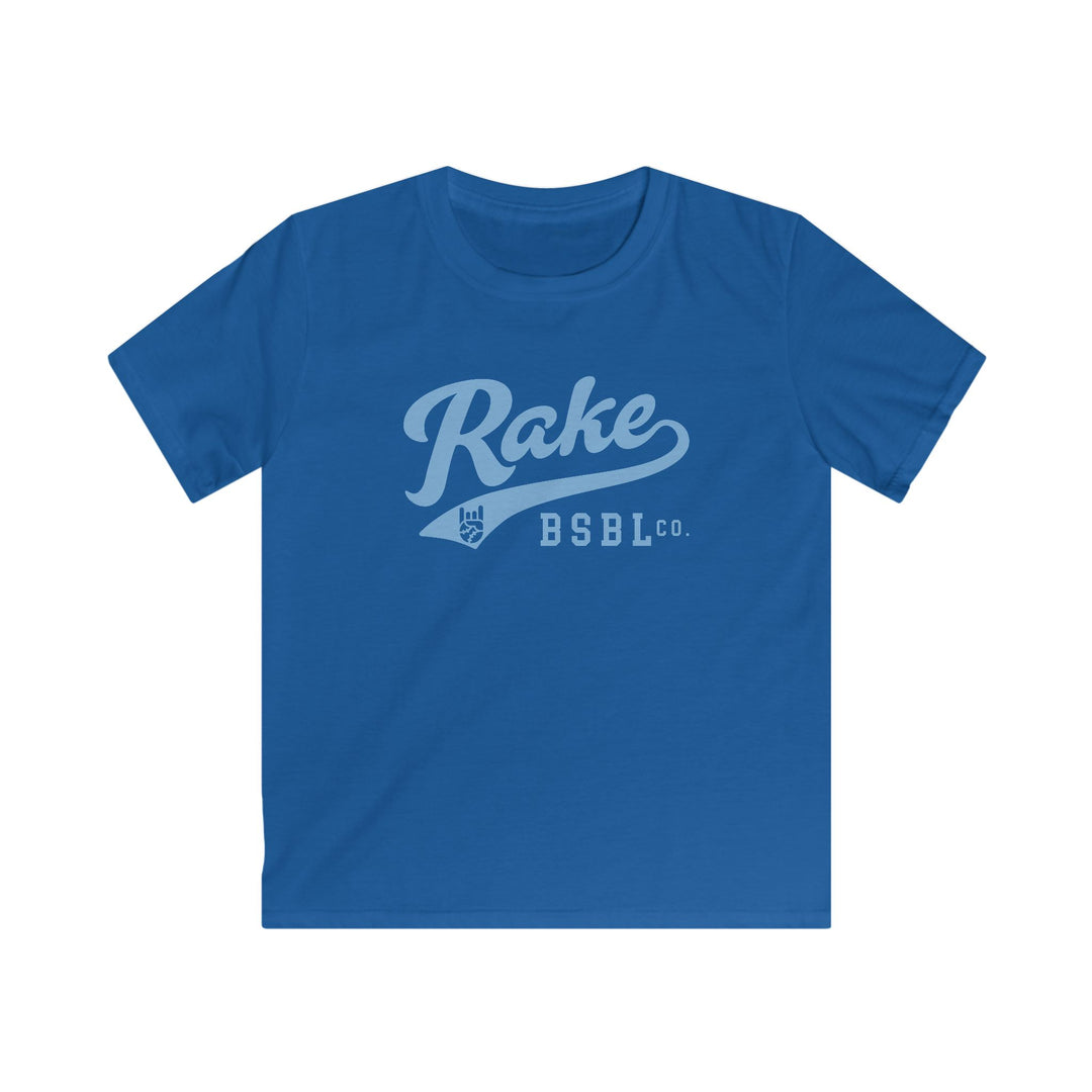 Kids Rake Light Blue Script Tee