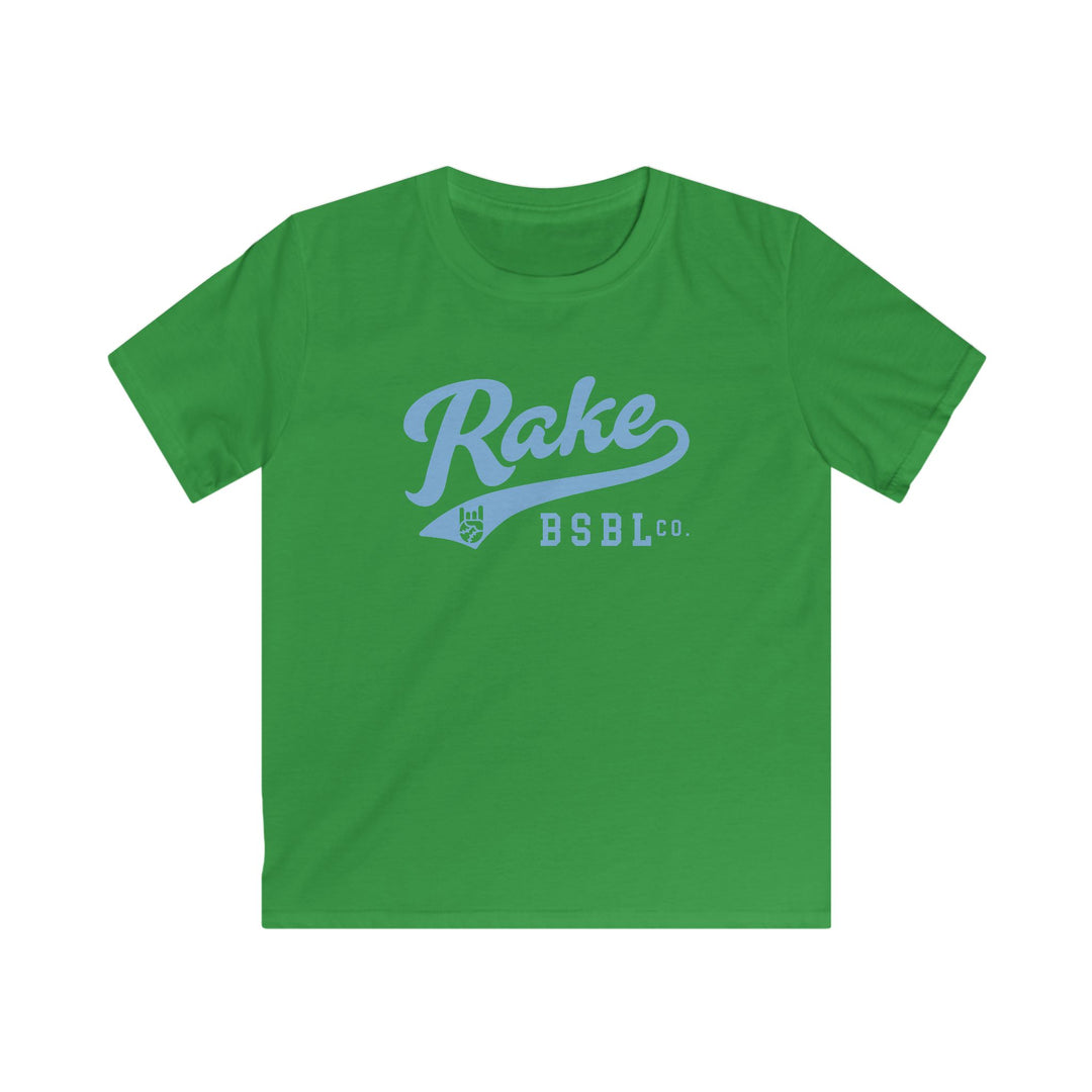 Kids Rake Light Blue Script Tee