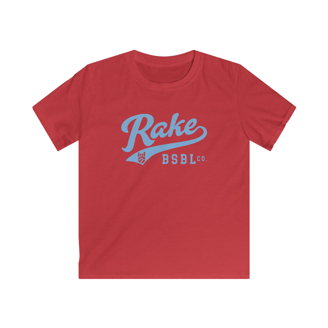 Kids Rake Light Blue Script Tee