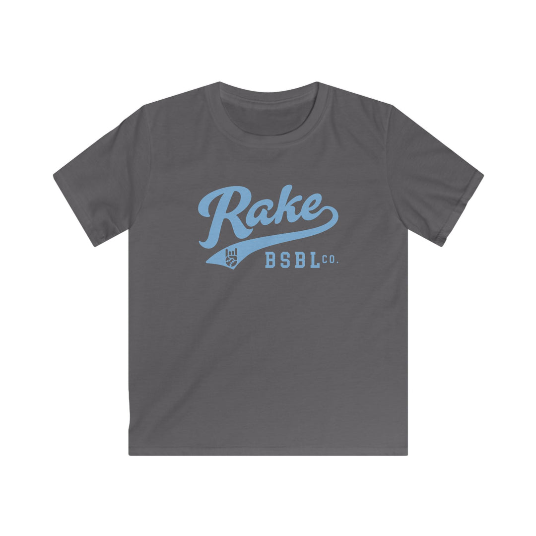 Kids Rake Light Blue Script Tee