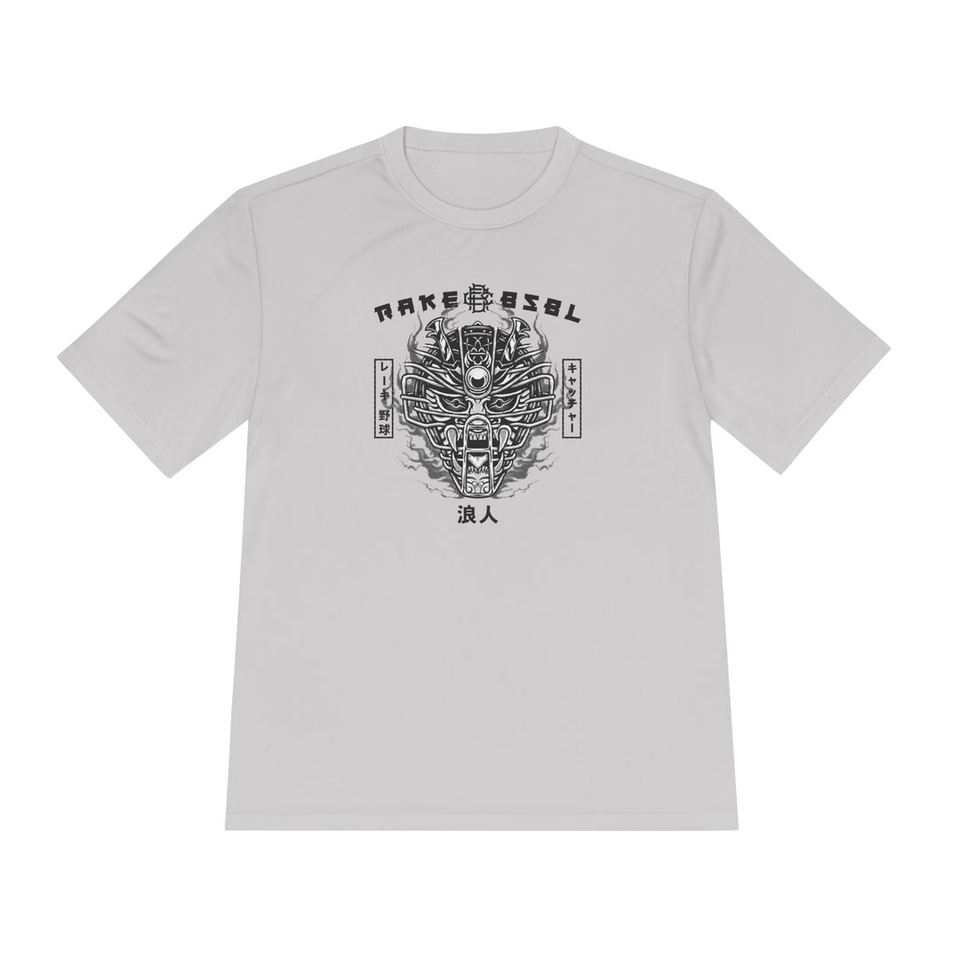 Ronin Catcher Mask Dry Fit Tee - Rake Baseball Company - RAKE BASEBALL | BASEBALL T-SHIRT | BASEBALL CLOTHING | GOOD VIBES ONLY