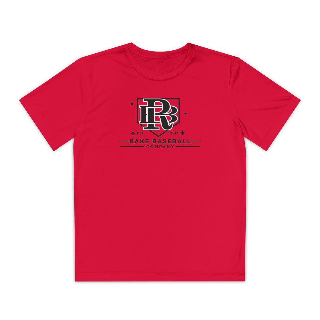 Kids Rake Baseball Homeplate Tee Dry Fit Tee - Rake Baseball Company - RAKE BASEBALL | BASEBALL T-SHIRT | BASEBALL CLOTHING | GOOD VIBES ONLY