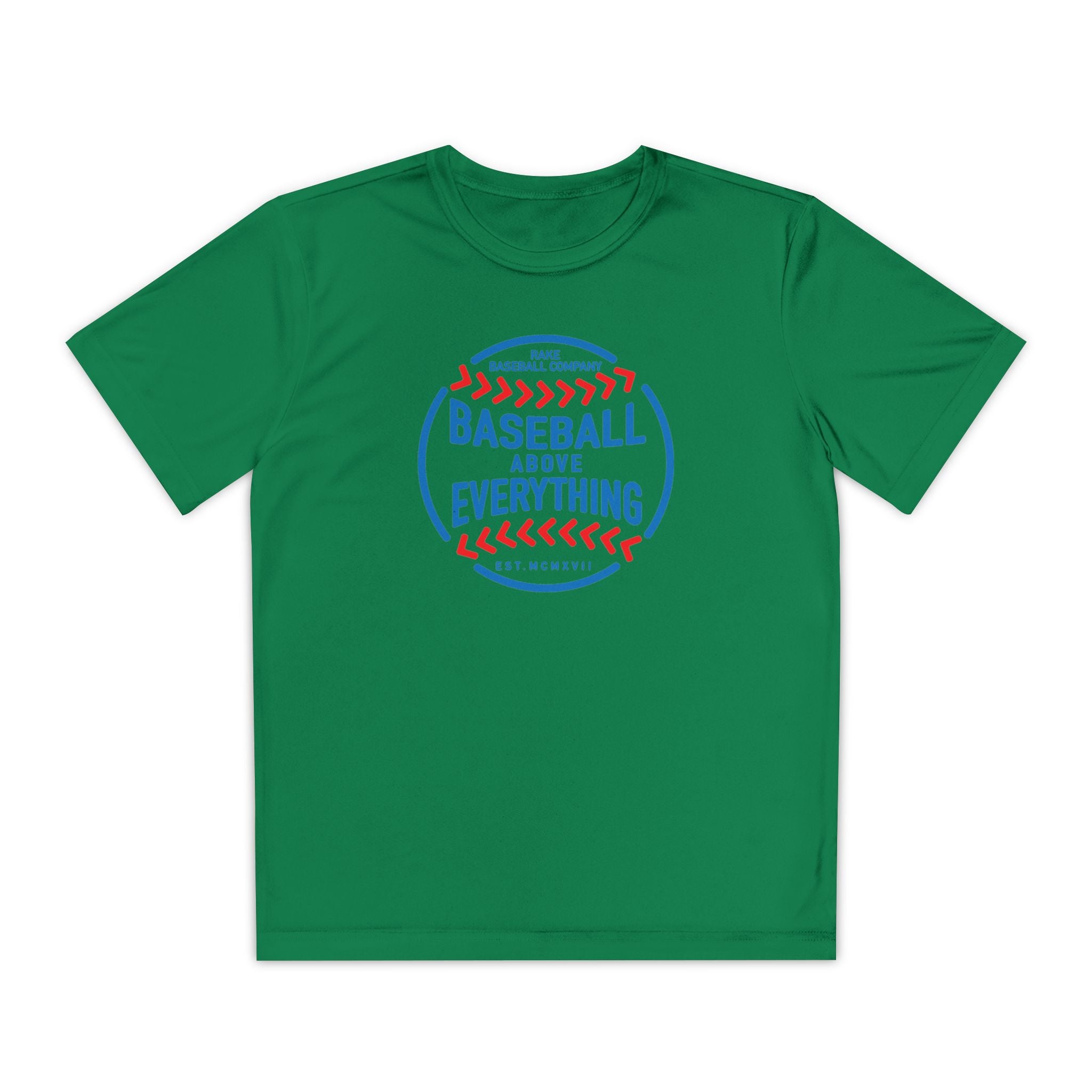 Kids Baseball Above Everything Dry Fit Tee - Rake Baseball Company - RAKE BASEBALL | BASEBALL T-SHIRT | BASEBALL CLOTHING | GOOD VIBES ONLY