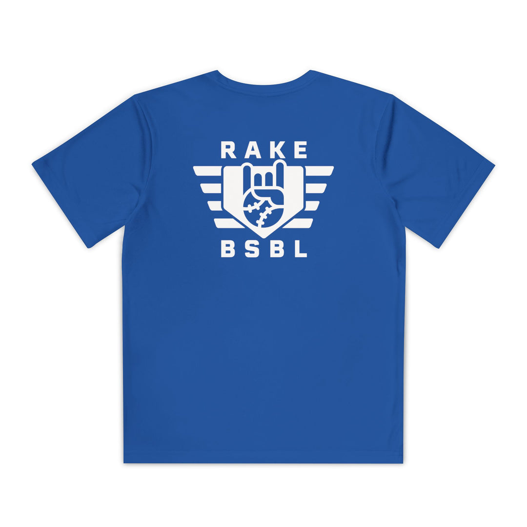 Kids Rake Flag Dry Fit Tee - Rake Baseball Company - RAKE BASEBALL | BASEBALL T-SHIRT | BASEBALL CLOTHING | GOOD VIBES ONLY