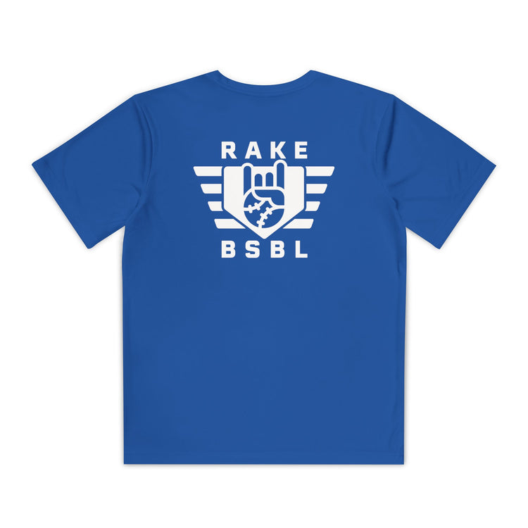 Kids Rake Flag Dry Fit Tee - Rake Baseball Company - RAKE BASEBALL | BASEBALL T-SHIRT | BASEBALL CLOTHING | GOOD VIBES ONLY