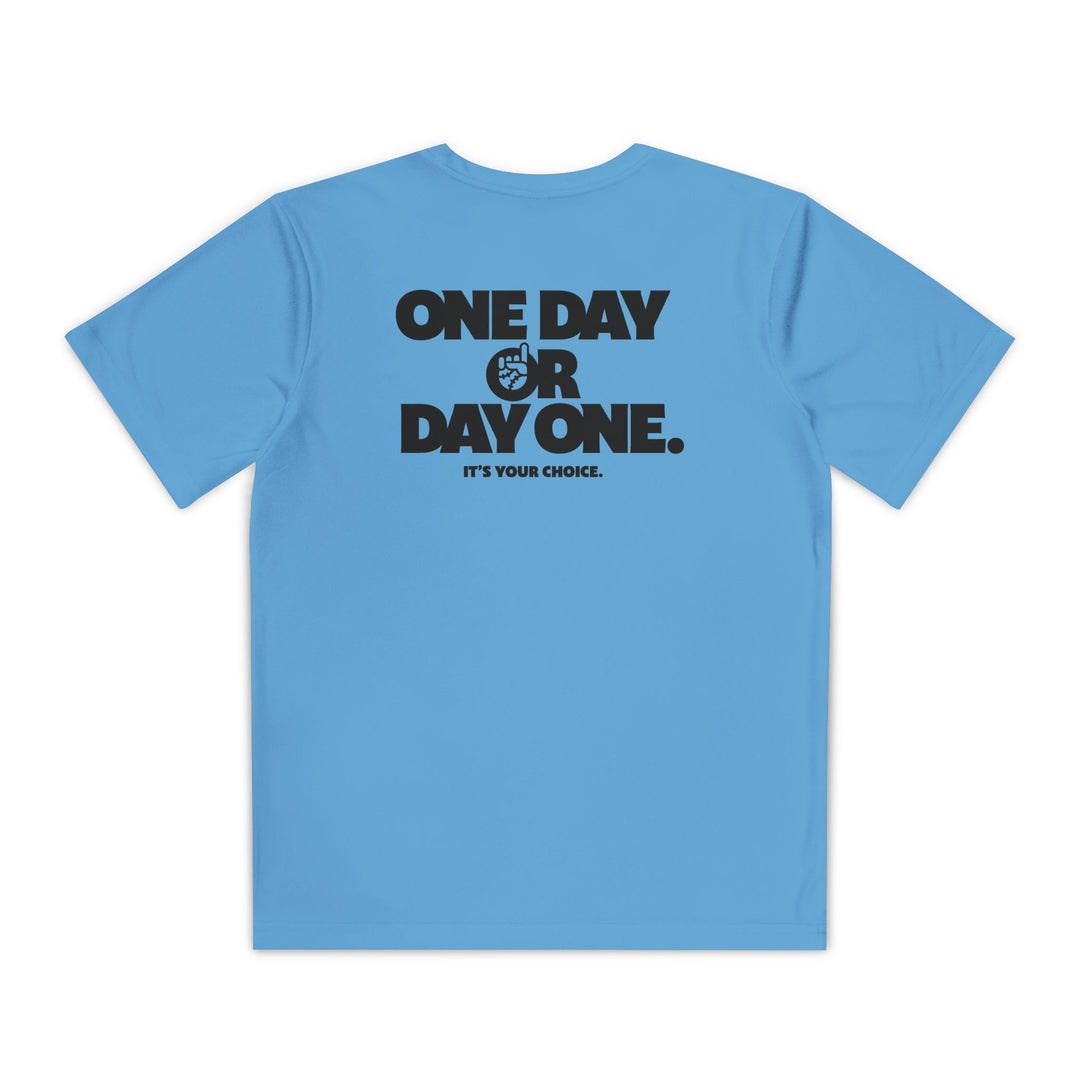 Kids One Day or Day One Dry Fit Tee - Rake Baseball Company - RAKE BASEBALL | BASEBALL T-SHIRT | BASEBALL CLOTHING | GOOD VIBES ONLY