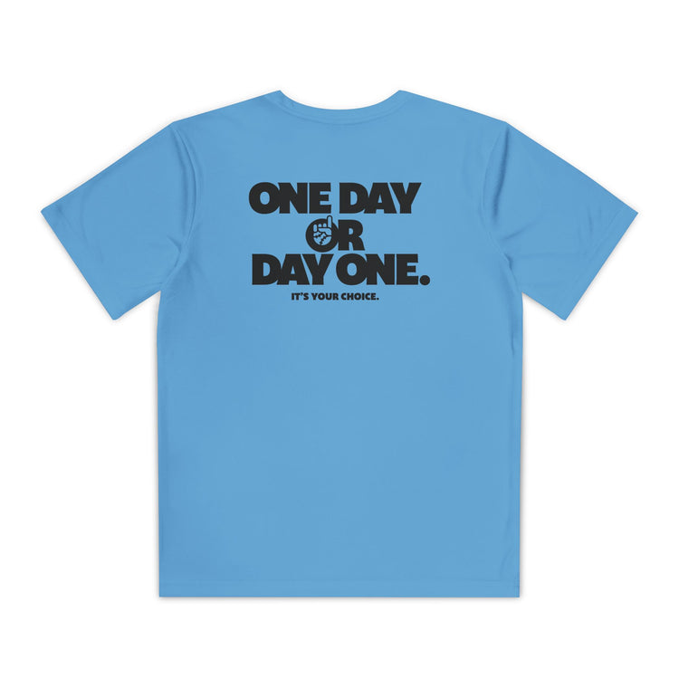 Kids One Day or Day One Dry Fit Tee - Rake Baseball Company - RAKE BASEBALL | BASEBALL T-SHIRT | BASEBALL CLOTHING | GOOD VIBES ONLY