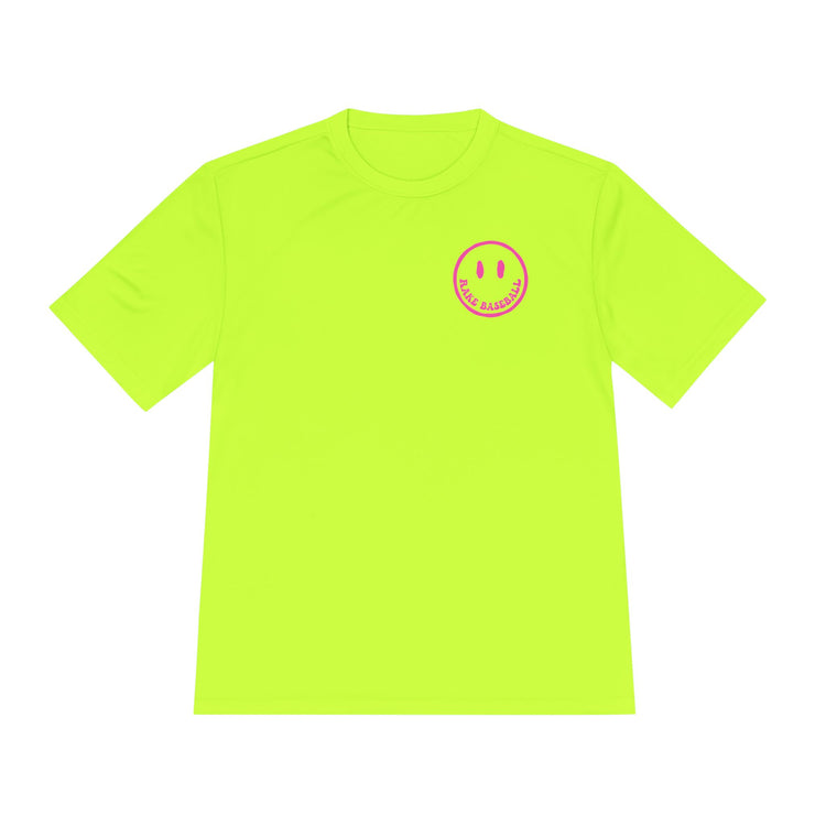 Rake Smile Dry Fit Tee - Rake Baseball Company - RAKE BASEBALL | BASEBALL T-SHIRT | BASEBALL CLOTHING | GOOD VIBES ONLY