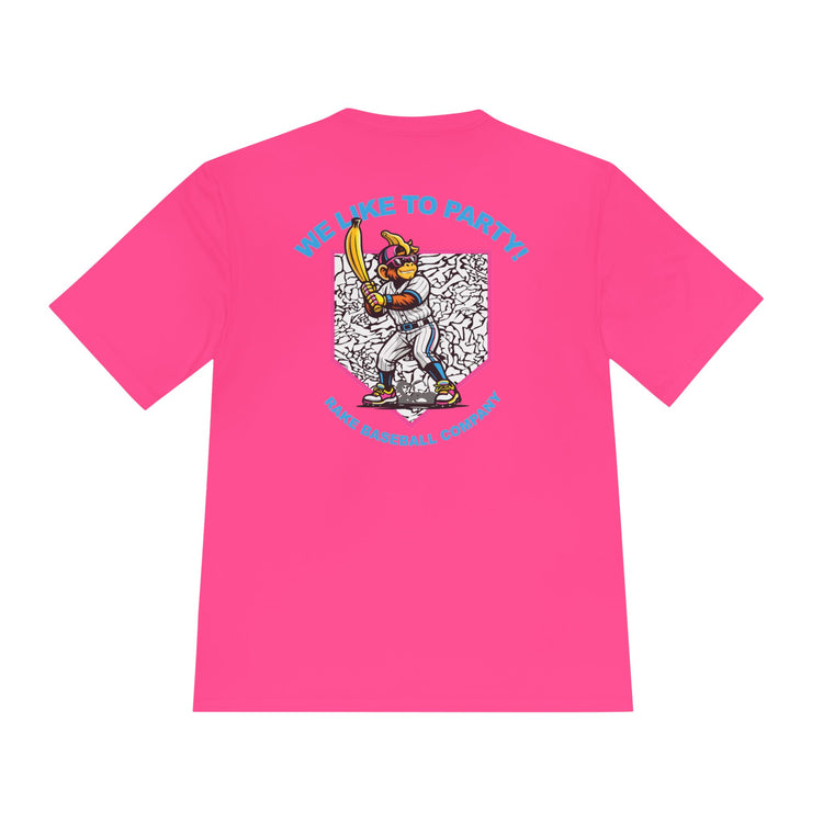 Party Animals Inspired Dry Fit Tee - Rake Baseball Company - RAKE BASEBALL | BASEBALL T-SHIRT | BASEBALL CLOTHING | GOOD VIBES ONLY