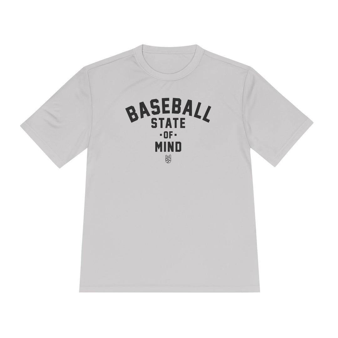 Baseball State Of Mind Dry Fit Tee - Rake Baseball Company - RAKE BASEBALL | BASEBALL T-SHIRT | BASEBALL CLOTHING | GOOD VIBES ONLY