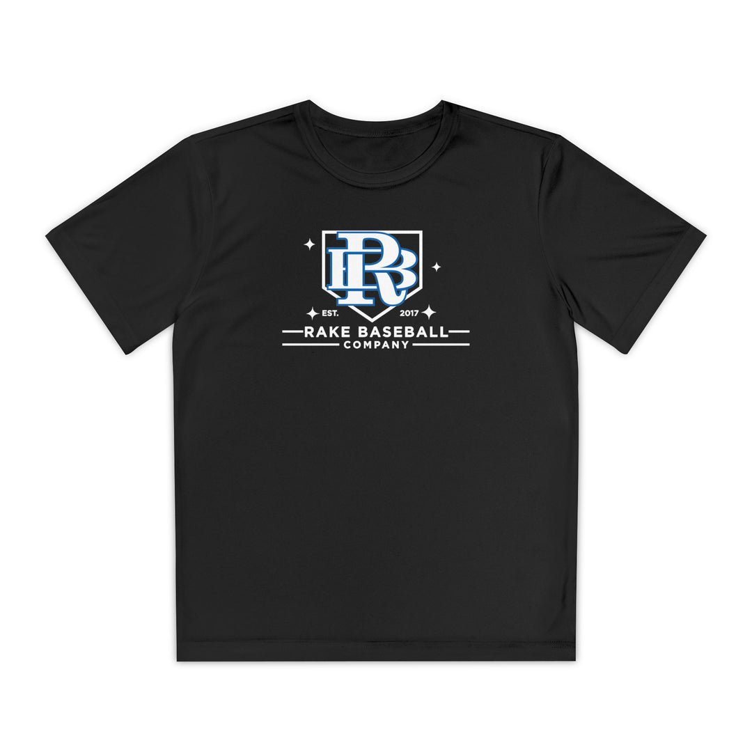 Kids Rake Baseball Homeplate Tee Dry Fit Tee - Rake Baseball Company - RAKE BASEBALL | BASEBALL T-SHIRT | BASEBALL CLOTHING | GOOD VIBES ONLY