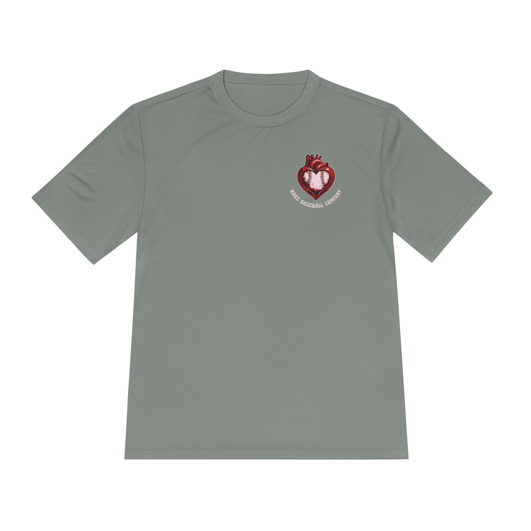 True Amor Baseball Dry Fit Tee - Rake Baseball Company - RAKE BASEBALL | BASEBALL T-SHIRT | BASEBALL CLOTHING | GOOD VIBES ONLY