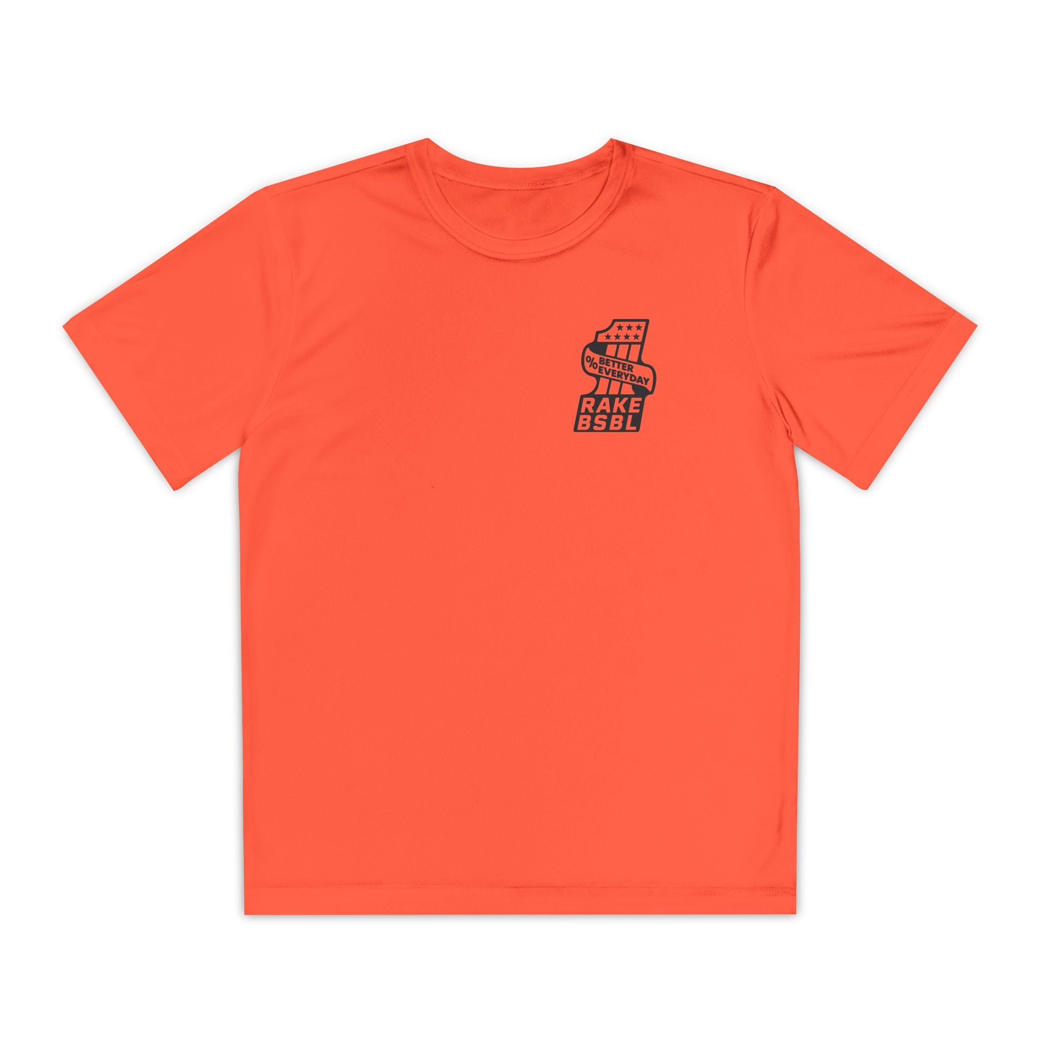 Kids One Percent Better Dry Fit Tee - Rake Baseball Company - RAKE BASEBALL | BASEBALL T-SHIRT | BASEBALL CLOTHING | GOOD VIBES ONLY