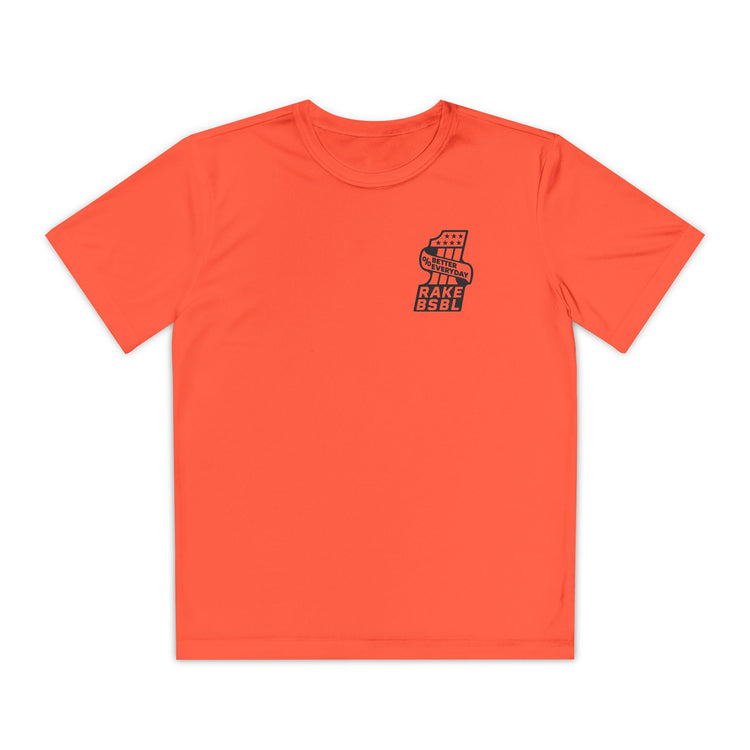 Kids One Percent Better Dry Fit Tee - Rake Baseball Company - RAKE BASEBALL | BASEBALL T-SHIRT | BASEBALL CLOTHING | GOOD VIBES ONLY