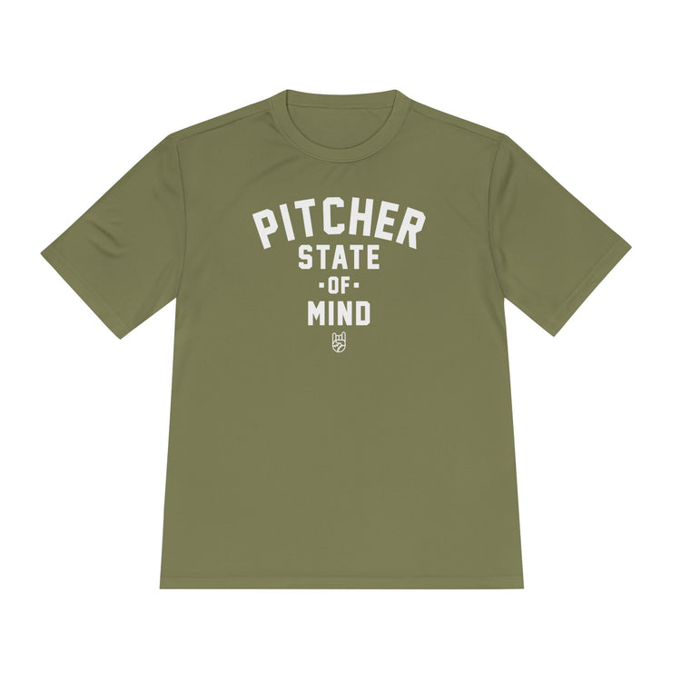 Pitcher State Of Mind Dry Fit Tee - Rake Baseball Company - RAKE BASEBALL | BASEBALL T-SHIRT | BASEBALL CLOTHING | GOOD VIBES ONLY