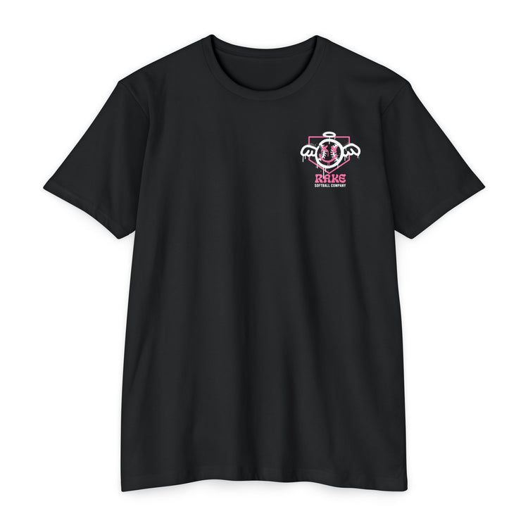She Angel Drip Softball Tee - Rake Baseball Company - RAKE BASEBALL | BASEBALL T-SHIRT | BASEBALL CLOTHING | GOOD VIBES ONLY