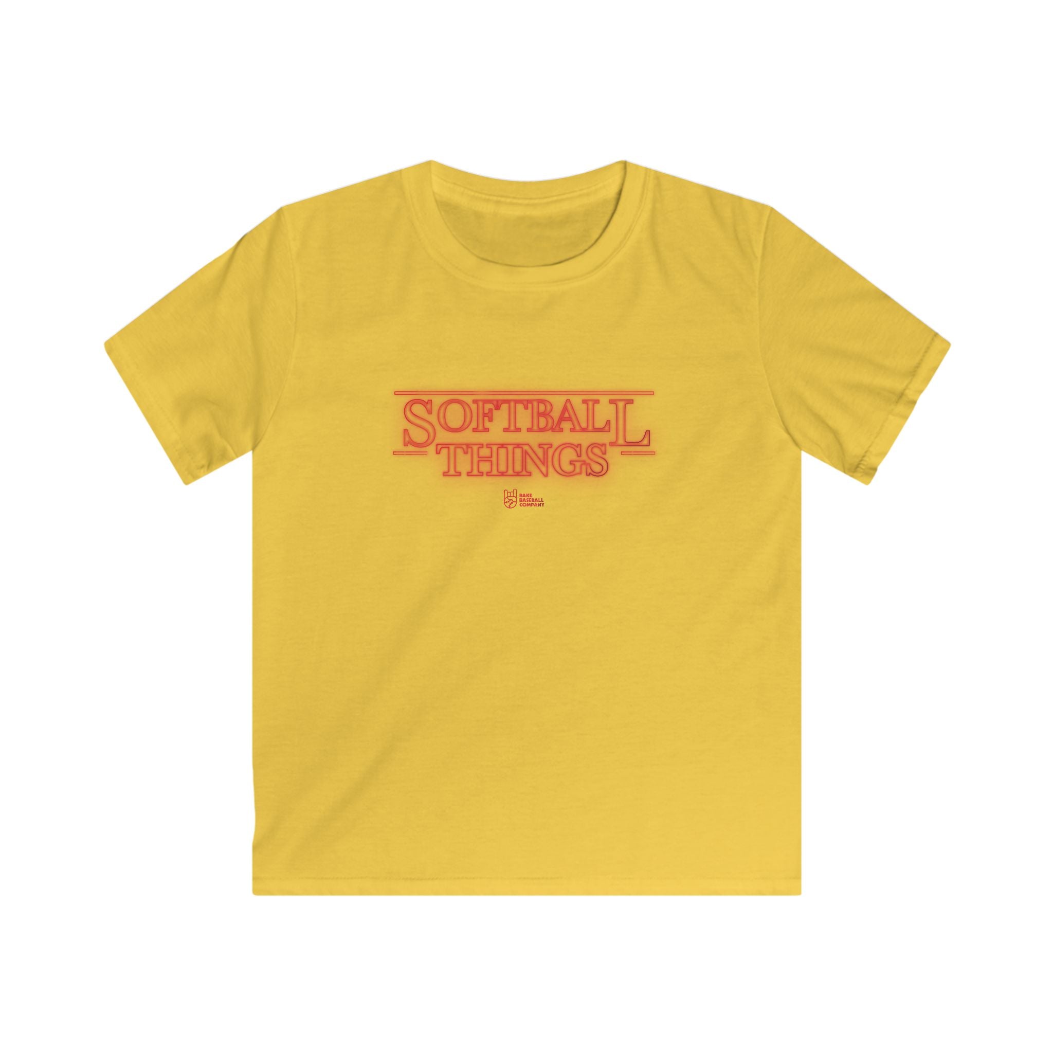 Kids Softball Things Tee - Rake Baseball Company - RAKE BASEBALL | BASEBALL T-SHIRT | BASEBALL CLOTHING | GOOD VIBES ONLY