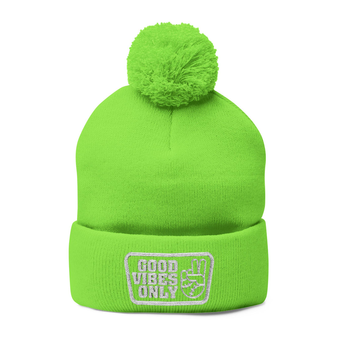 Good Vibes Only Pom-Pom Beanie