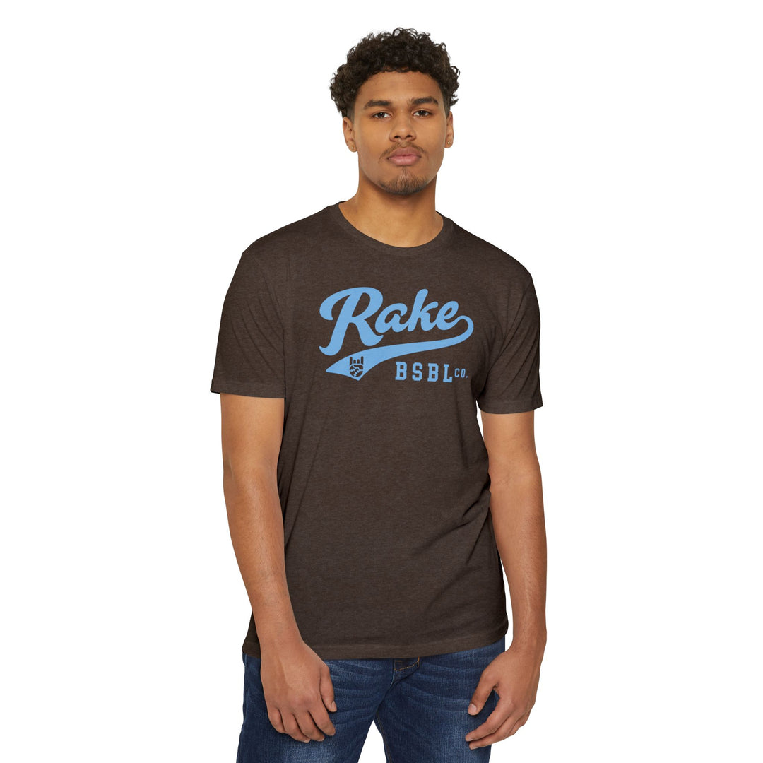 Rake Light Blue Script Tee