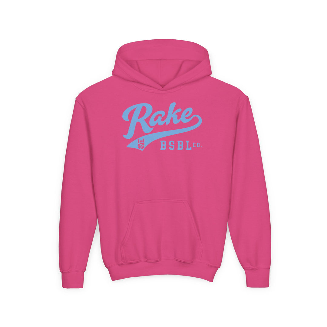 Kids Rake Script (Light Blue) Hoodie