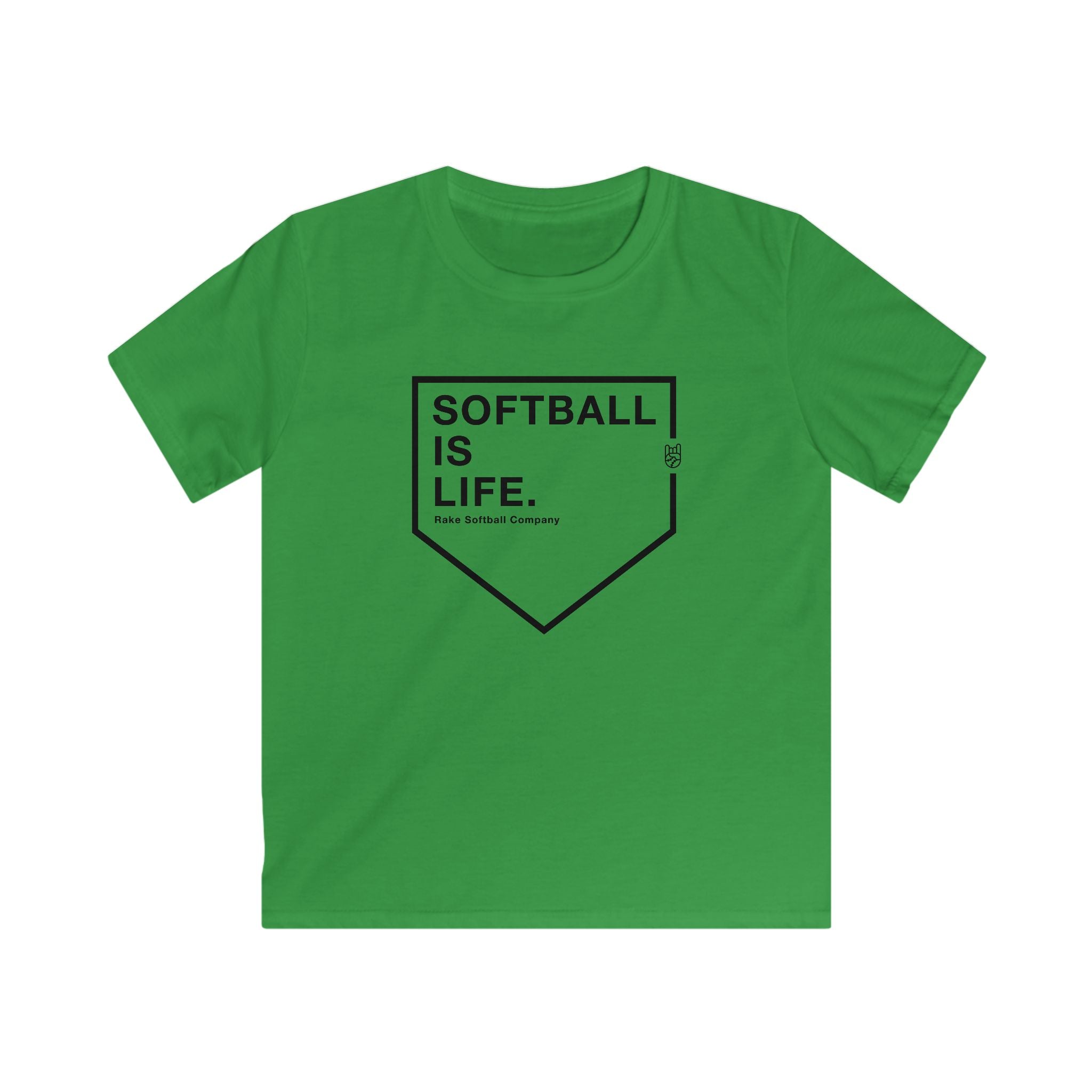 Kids Softball Is Life Tee - Rake Baseball Company - RAKE BASEBALL | BASEBALL T-SHIRT | BASEBALL CLOTHING | GOOD VIBES ONLY