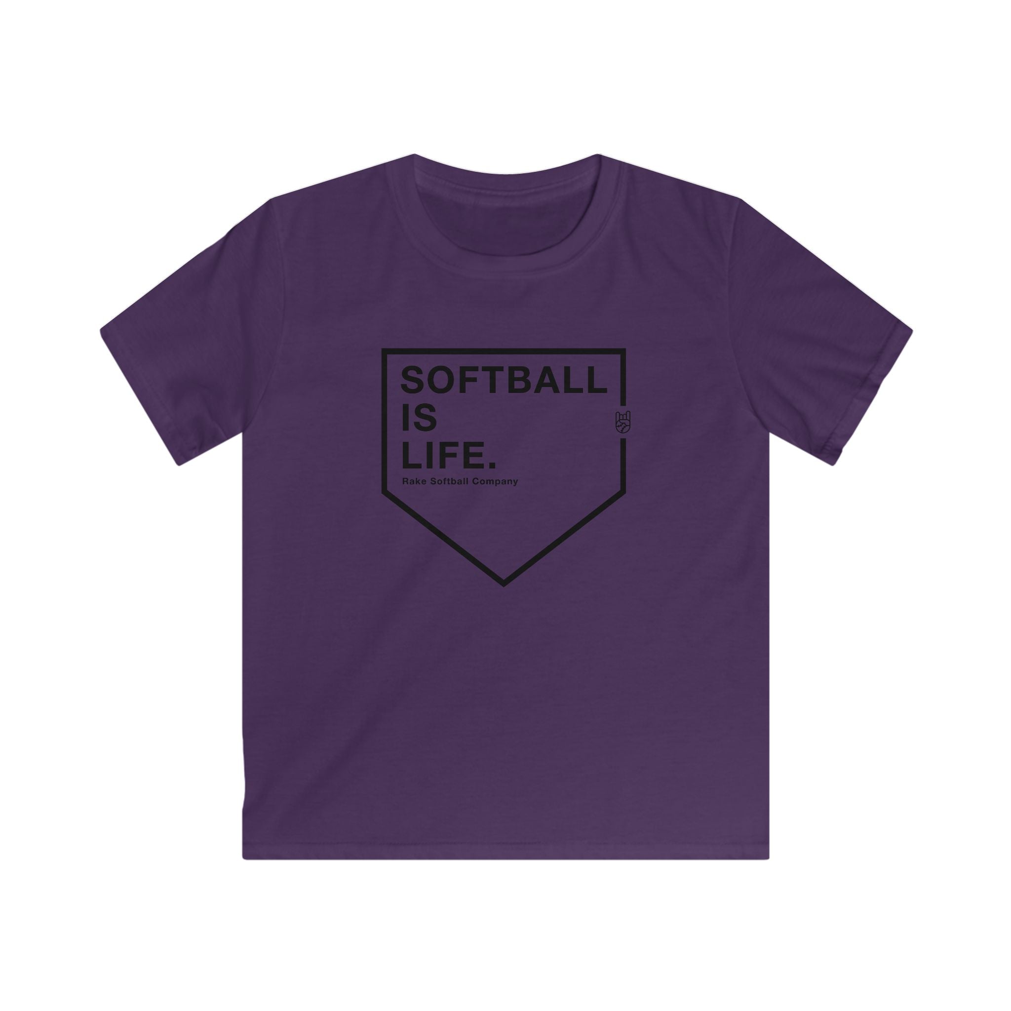 Kids Softball Is Life Tee - Rake Baseball Company - RAKE BASEBALL | BASEBALL T-SHIRT | BASEBALL CLOTHING | GOOD VIBES ONLY