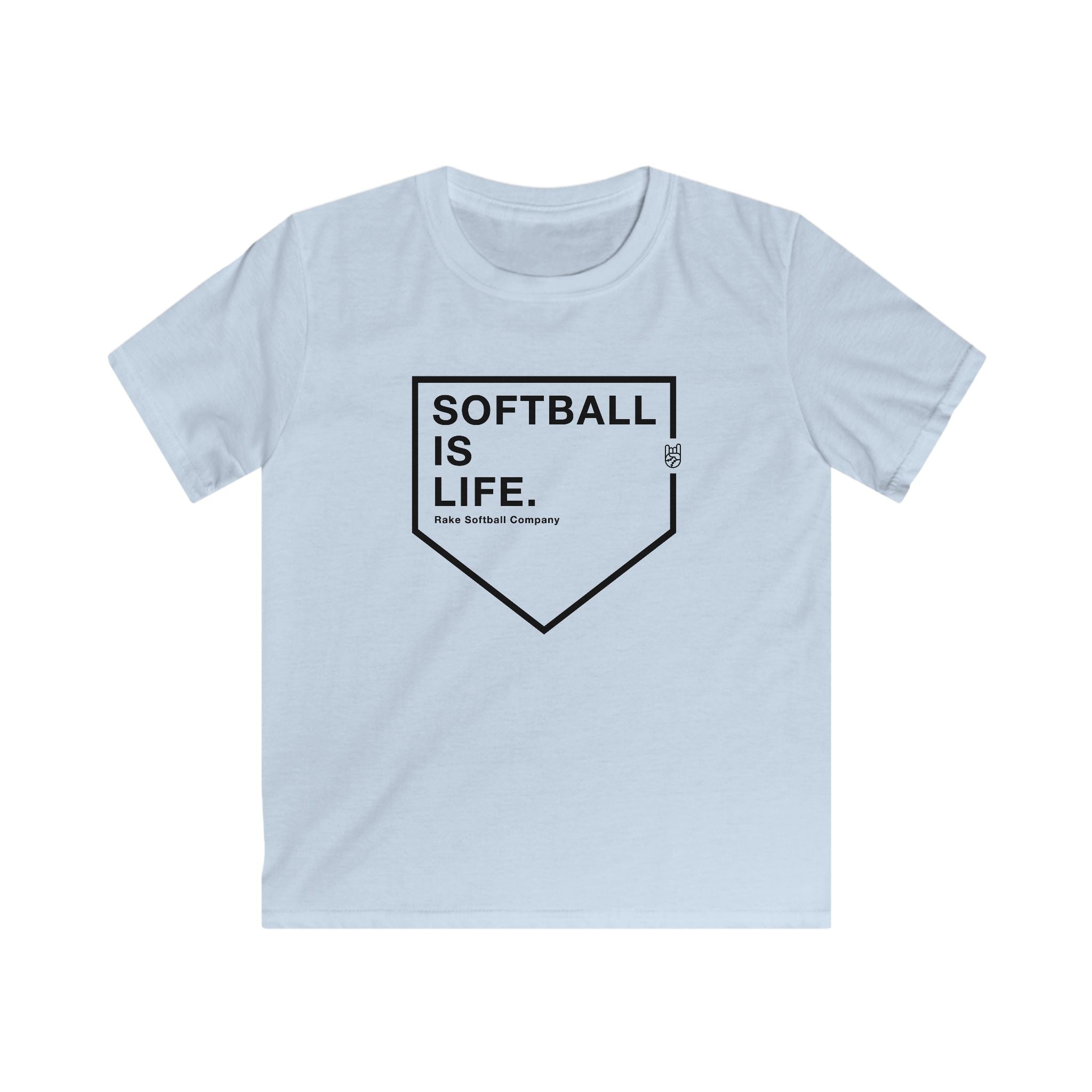 Kids Softball Is Life Tee - Rake Baseball Company - RAKE BASEBALL | BASEBALL T-SHIRT | BASEBALL CLOTHING | GOOD VIBES ONLY