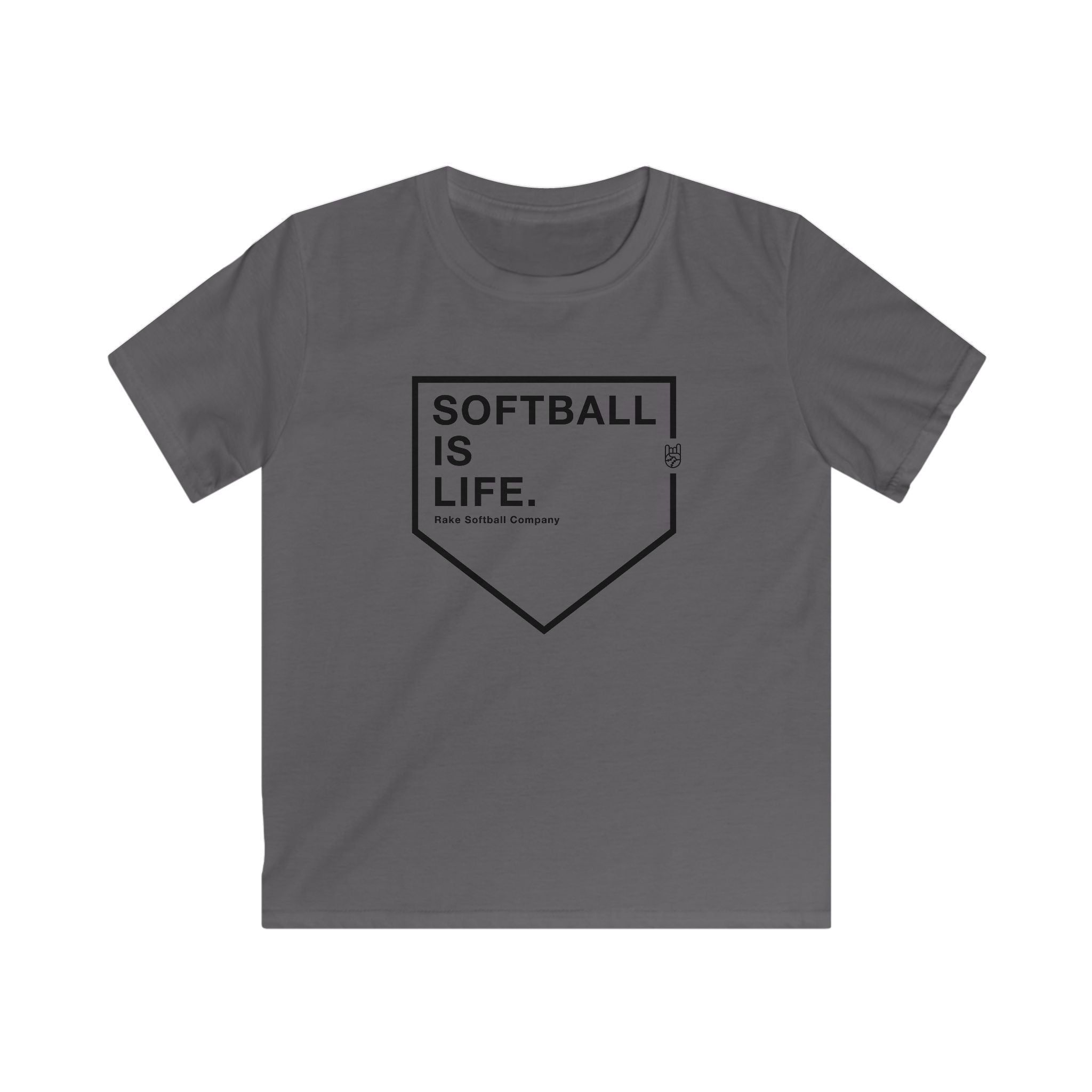 Kids Softball Is Life Tee - Rake Baseball Company - RAKE BASEBALL | BASEBALL T-SHIRT | BASEBALL CLOTHING | GOOD VIBES ONLY