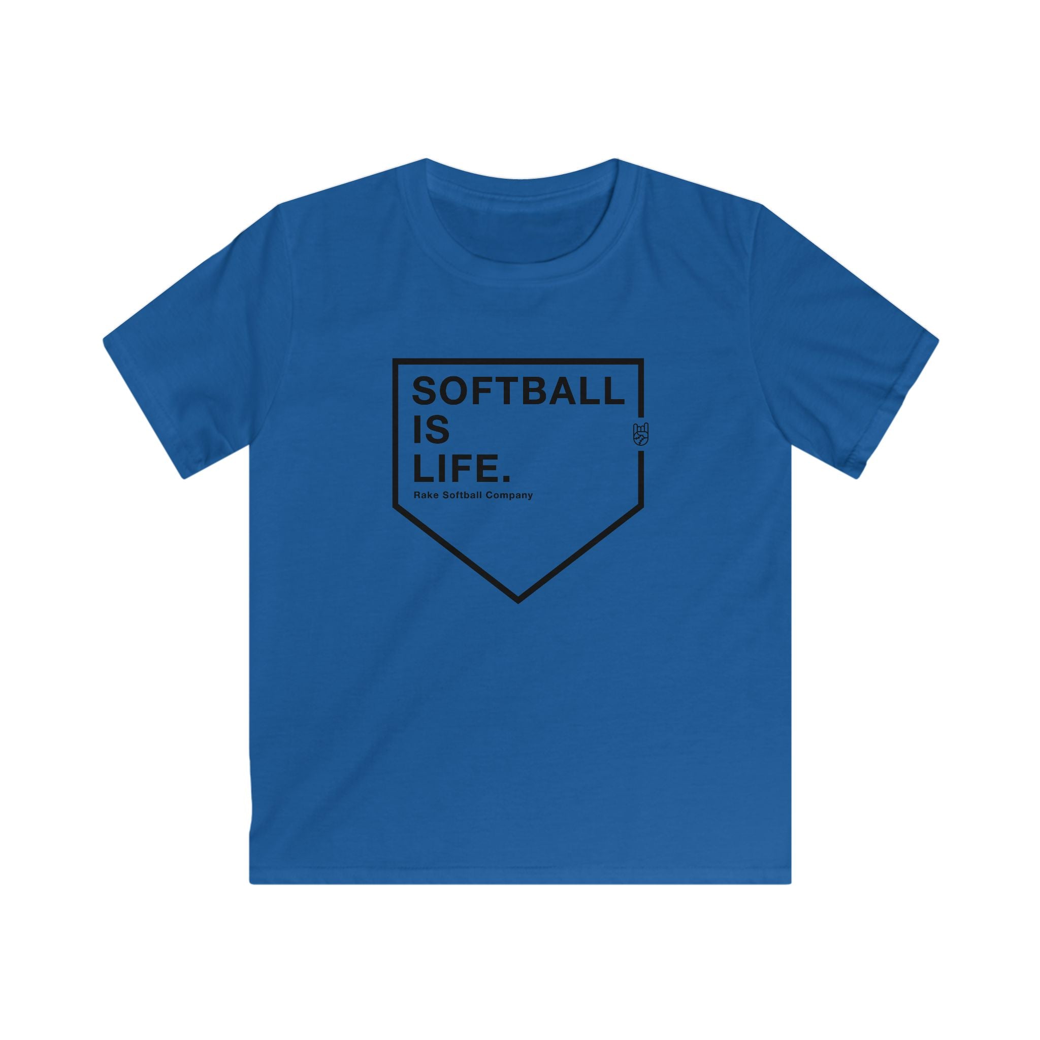 Kids Softball Is Life Tee - Rake Baseball Company - RAKE BASEBALL | BASEBALL T-SHIRT | BASEBALL CLOTHING | GOOD VIBES ONLY