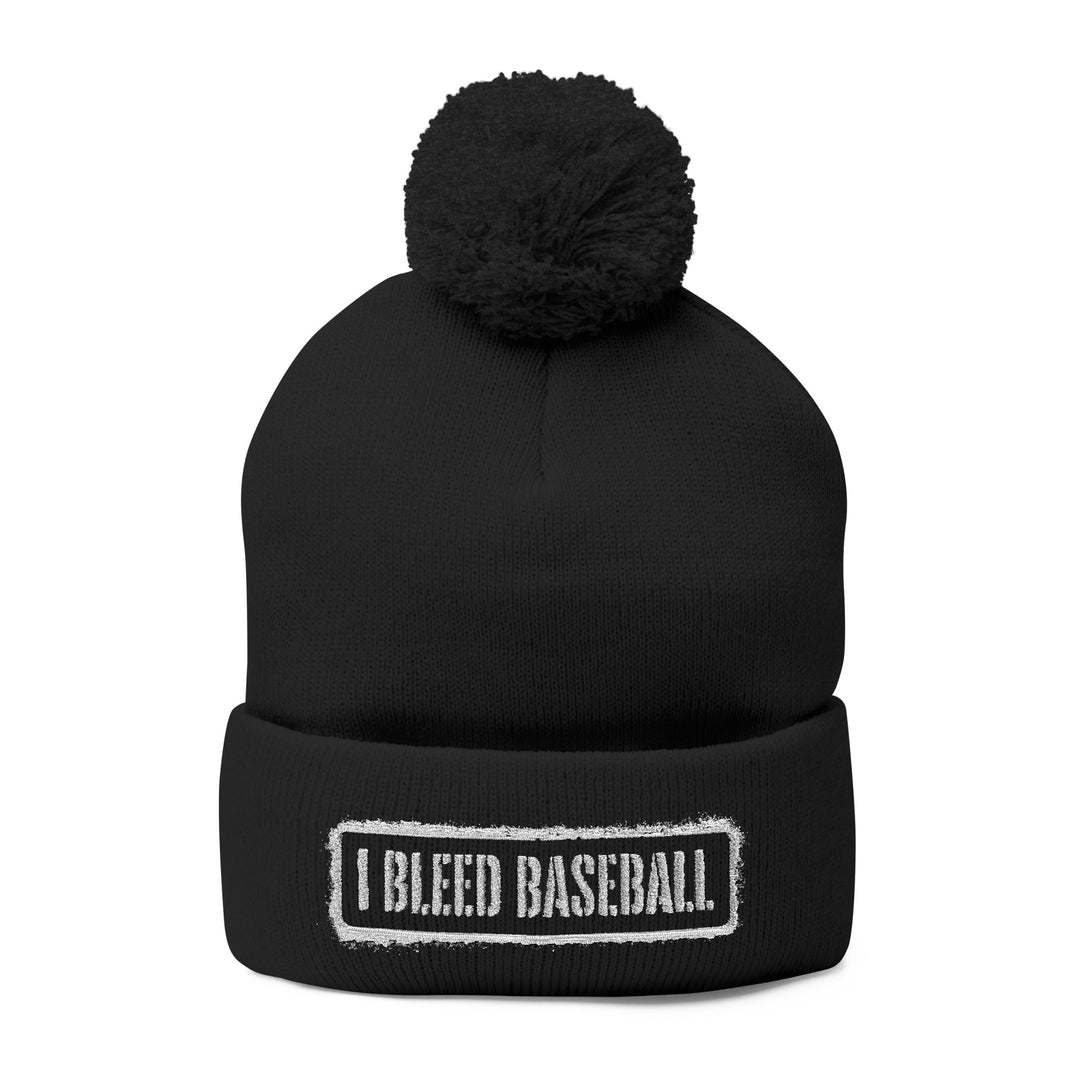I Bleed Baseball Pom-Pom Beanie