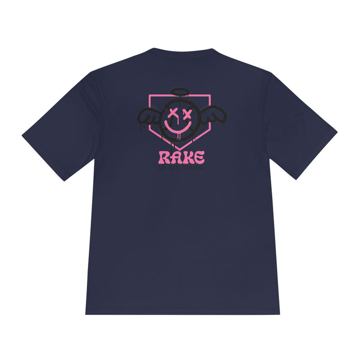 She Angel Drip Softball Dry Fit Tee - Rake Baseball Company - RAKE BASEBALL | BASEBALL T-SHIRT | BASEBALL CLOTHING | GOOD VIBES ONLY