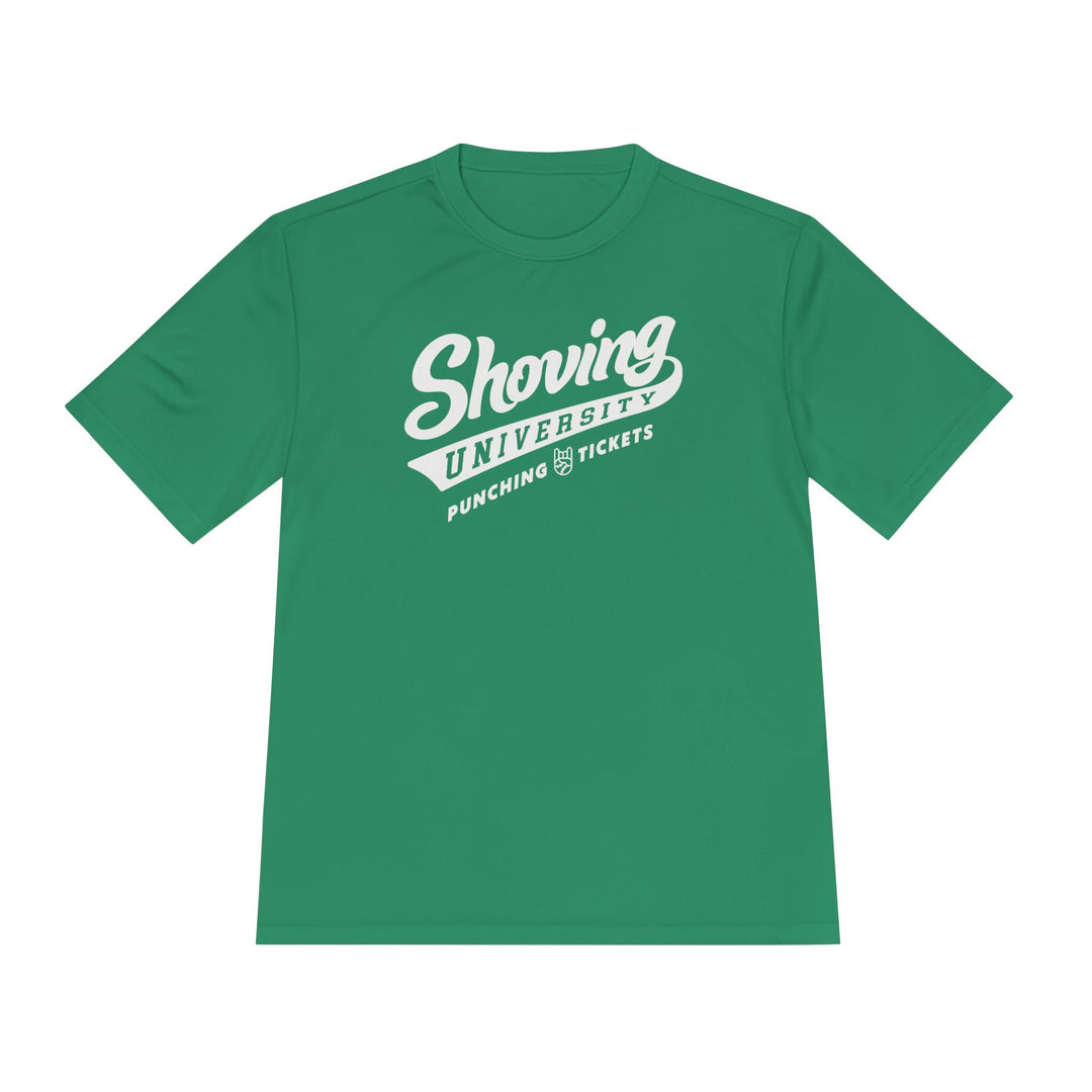 Shoving University Dry Fit Tee - Rake Baseball Company - RAKE BASEBALL | BASEBALL T-SHIRT | BASEBALL CLOTHING | GOOD VIBES ONLY