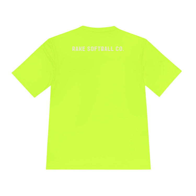 Built To Rake Softball Dry Fit Tee - Rake Baseball Company - RAKE BASEBALL | BASEBALL T-SHIRT | BASEBALL CLOTHING | GOOD VIBES ONLY