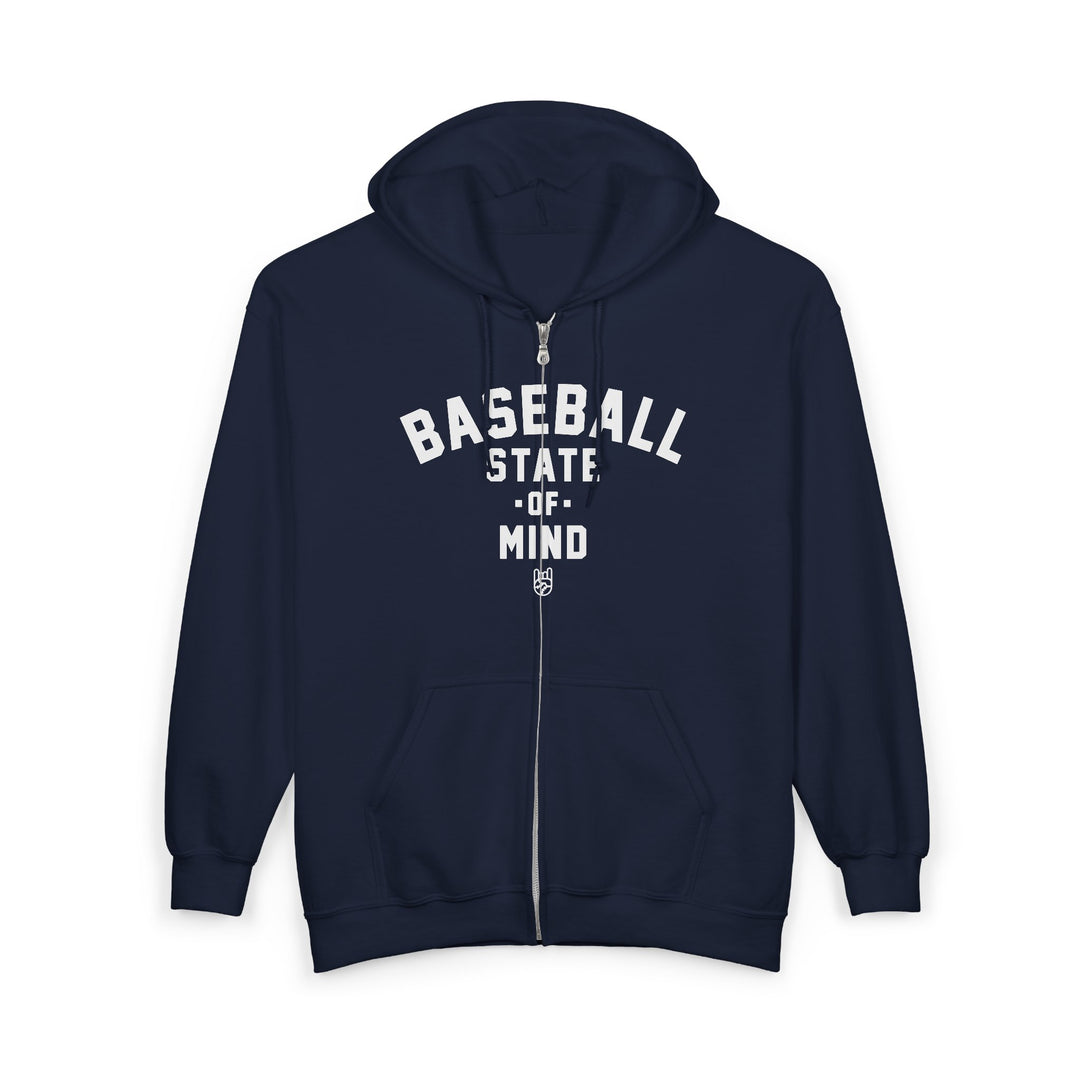 Baseball State Of Mind Full Zip Hoodie