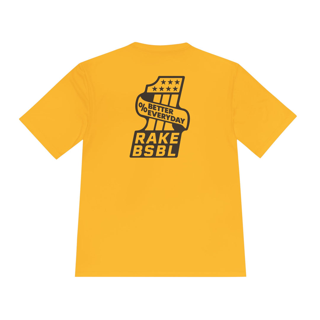 One Percent Better Dry Fit Tee - Rake Baseball Company - RAKE BASEBALL | BASEBALL T-SHIRT | BASEBALL CLOTHING | GOOD VIBES ONLY
