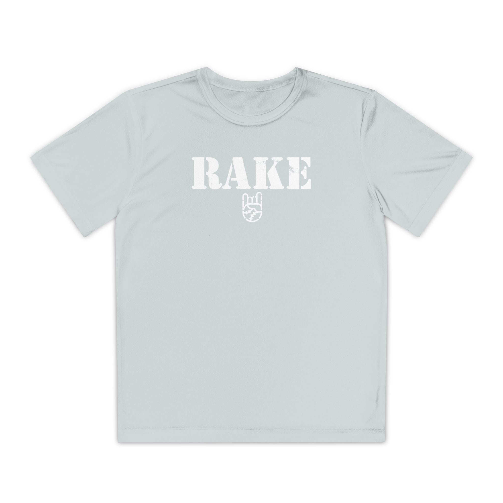 Kids Rake Stencil Dry Fit Tee - Rake Baseball Company - RAKE BASEBALL | BASEBALL T-SHIRT | BASEBALL CLOTHING | GOOD VIBES ONLY