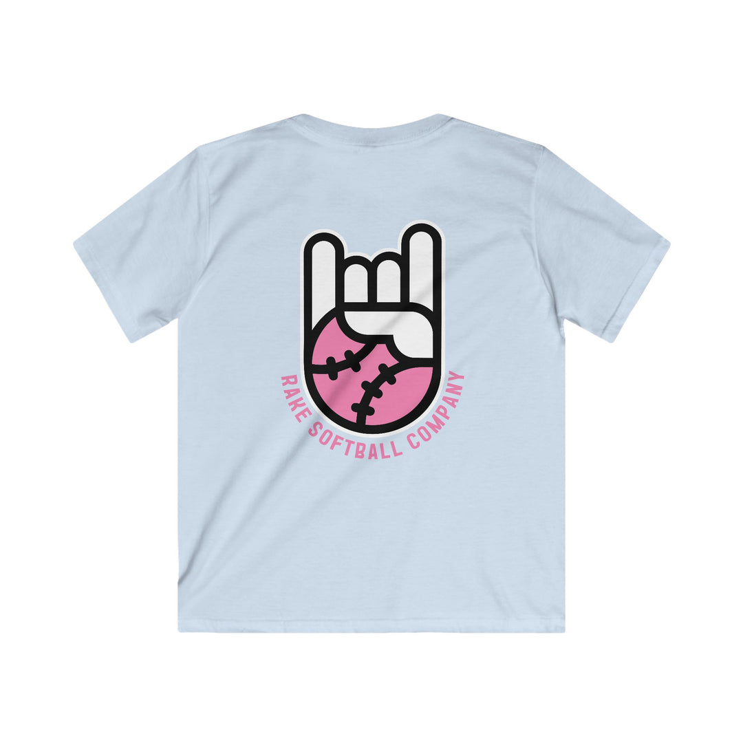 Kids Rake Softball Company Tee - Rake Baseball Company - RAKE BASEBALL | BASEBALL T-SHIRT | BASEBALL CLOTHING | GOOD VIBES ONLY